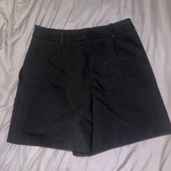 Zara Womens High Waisted Button‎ Shorts/Bermuda Black Sz small - Picture 2 of 3